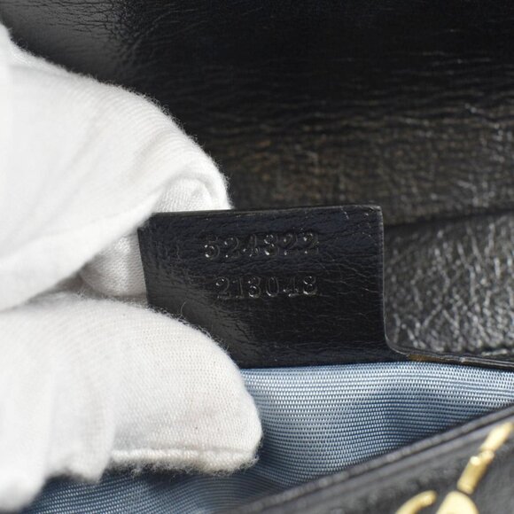 GUCCI  Thiara Medium Double Smooth Leather Satchel Bag White/Black 524822 - Picture 14 of 15